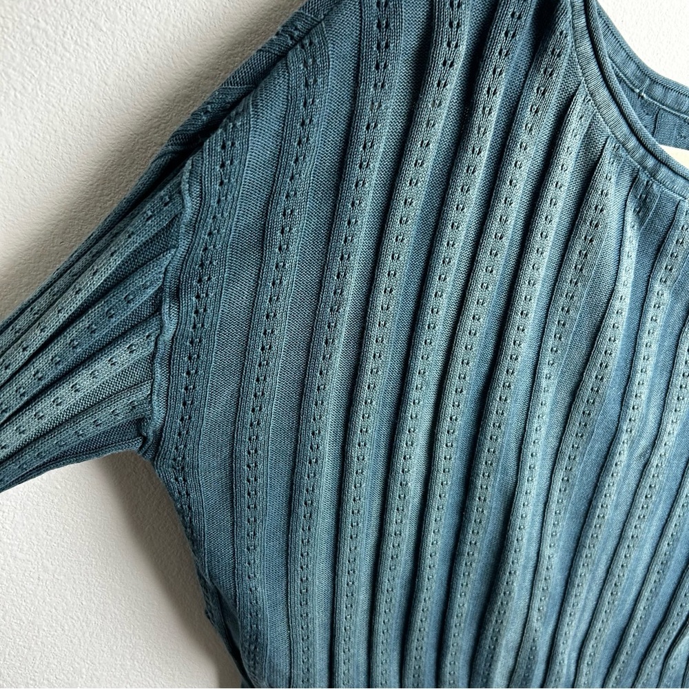 Free People Knit cropped boxy fit sweater distressing tie-dye look size: XS - Picture 6 of 10